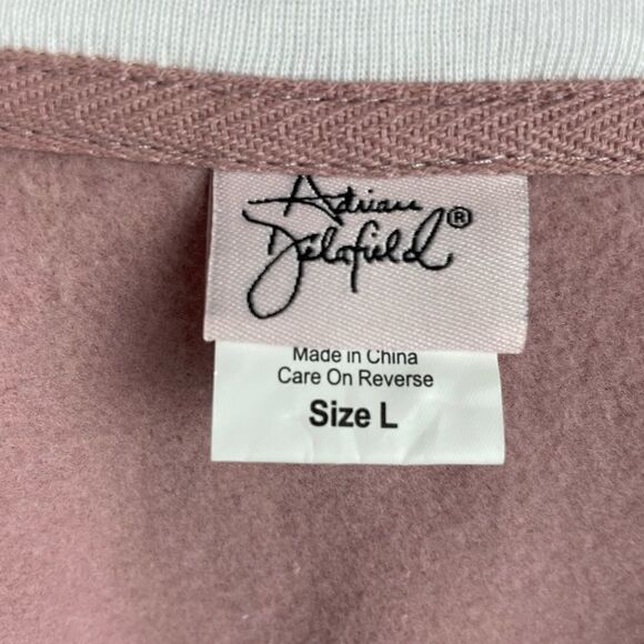EUC Adrian Delafield Womens Mauve Sweatshirt Size L - Picture 6 of 7